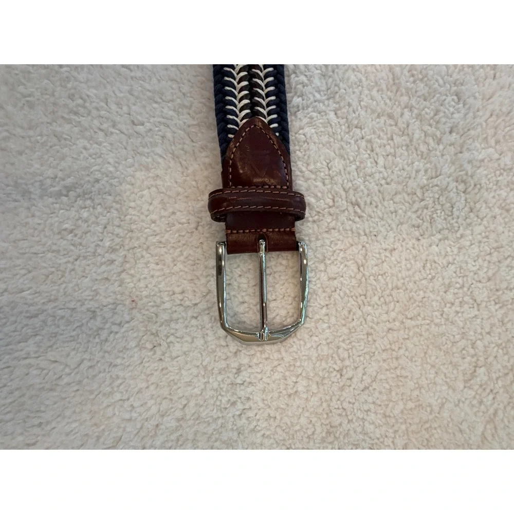 Alero Sport 36 M/L The Joe Woven Belt Braided Leather Trim Made in Italy $126